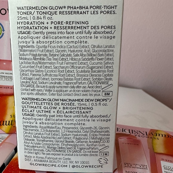 1 Glow Recipe Mini Gift Set: Watermelon Glow Toner & Niacinamide Dew Drops Serum - Picture 3 of 3